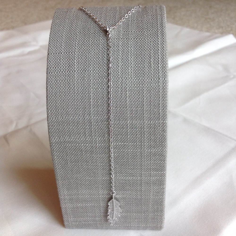 π· LAST 1 (925) FEATHER Y- NECKLACE - Picture 5 of 6
